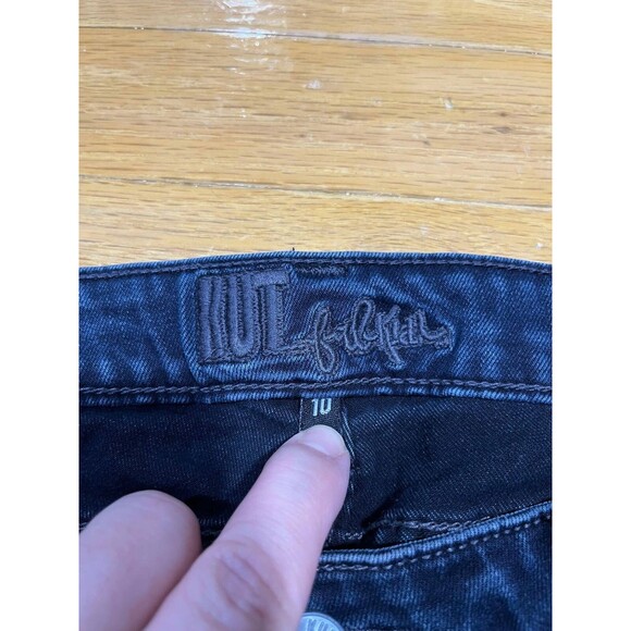 Kut From The Kloth Jeans Womens 10 Straight Blue Distressed Denim Grunge Casual - Picture 3 of 10